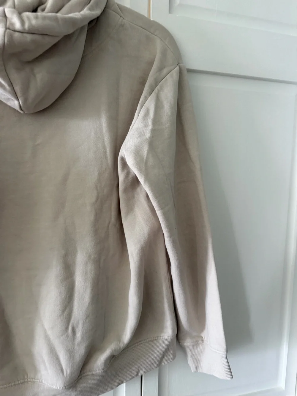 H&M Oversized Hoodie Sweatshirt Beige Taupe Size Small - Picture 11 of 14